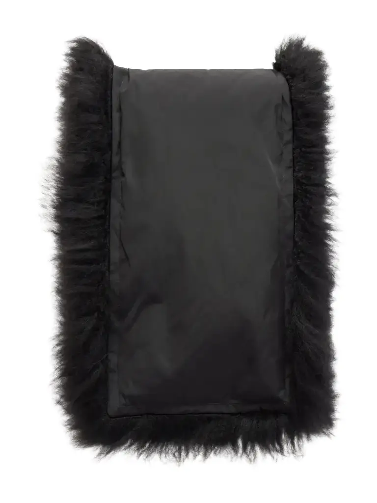 Yves Salomon Leather And Shearling Scarf | Image 1 Yves Salomon Leather And Shearling Scarf | Image 1