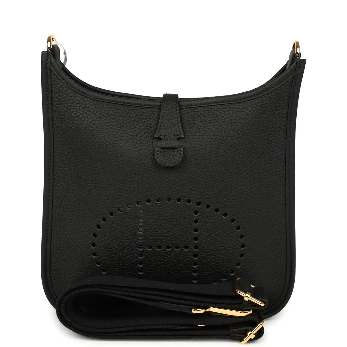 HERMÈS Hermes Evelyne 23 Black Clemence Gold Hardware | Image 1 HERMÈS Hermes Evelyne 23 Black Clemence Gold Hardware | Image 1