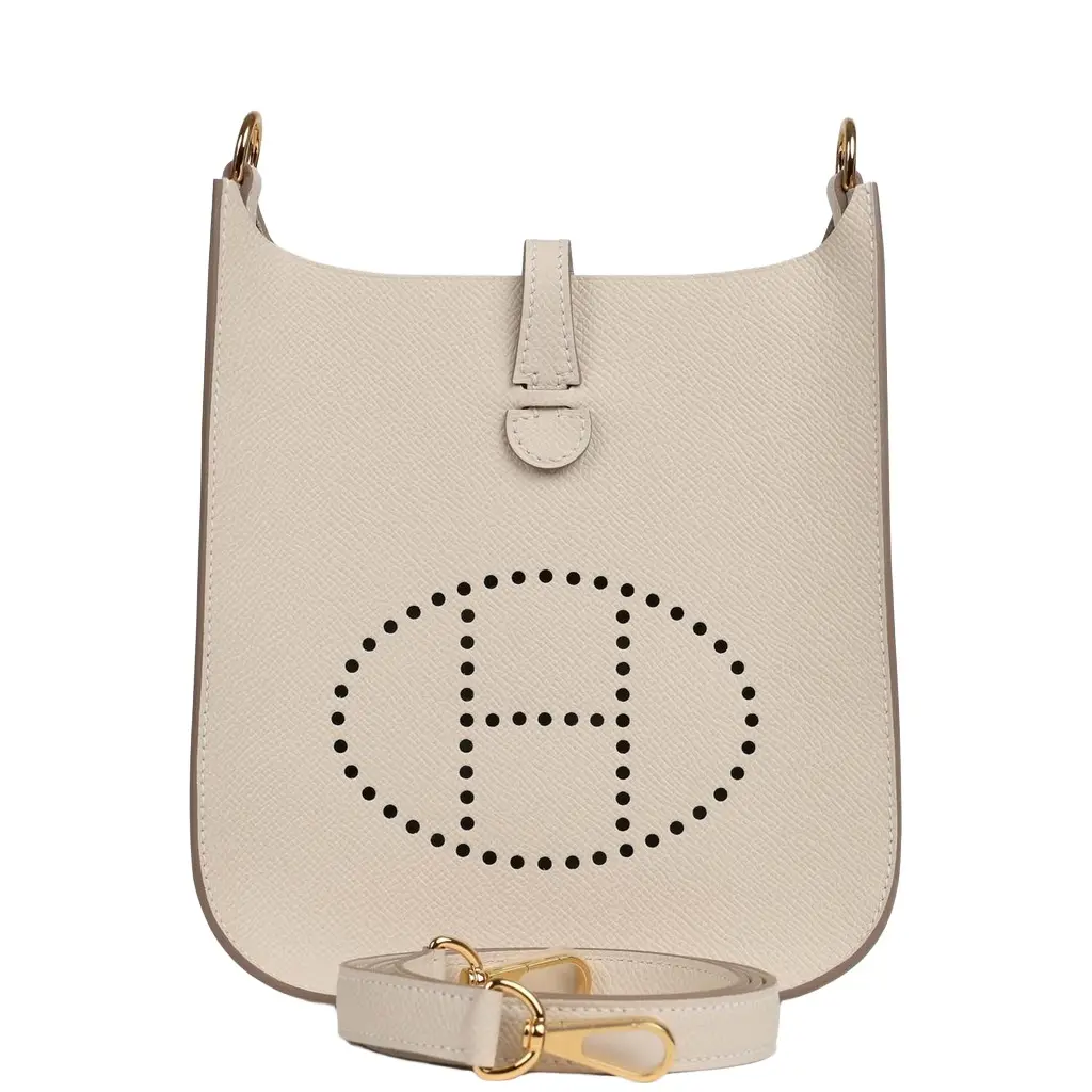HERMÈS Hermes Evelyne Sellier TPM Craie Epsom Gold Hardware | Image 1 HERMÈS Hermes Evelyne Sellier TPM Craie Epsom Gold Hardware | Image 1