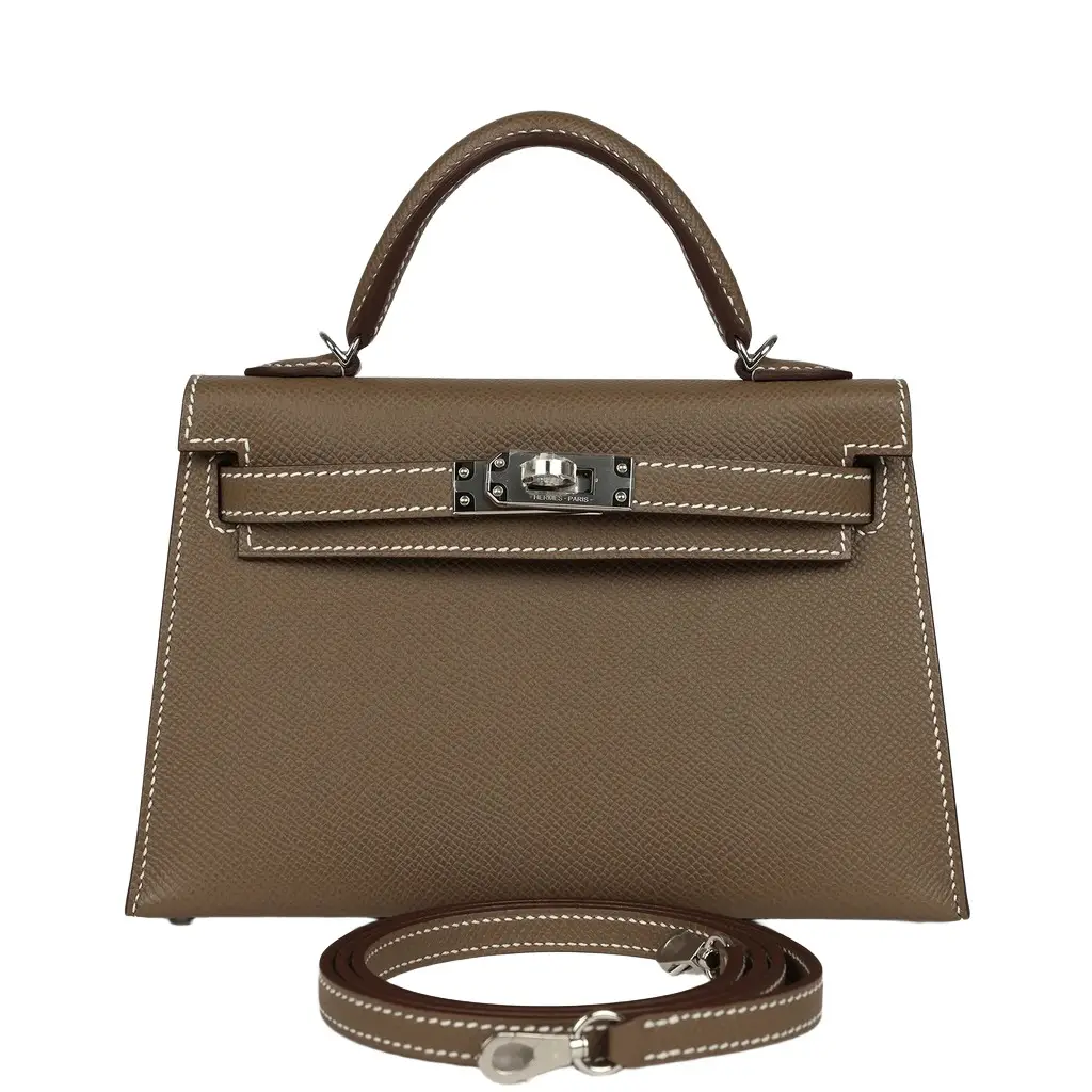 HERMÈS Hermes Kelly Sellier 20 Etoupe Epsom Palladium Hardware | Image 1 HERMÈS Hermes Kelly Sellier 20 Etoupe Epsom Palladium Hardware | Image 1
