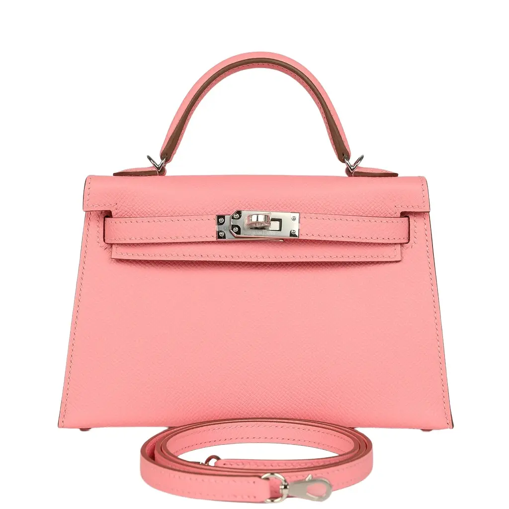 HERMÈS Hermes Kelly Sellier 20 Rose Confetti Epsom Palladium Hardware | Image 1 HERMÈS Hermes Kelly Sellier 20 Rose Confetti Epsom Palladium Hardware | Image 1