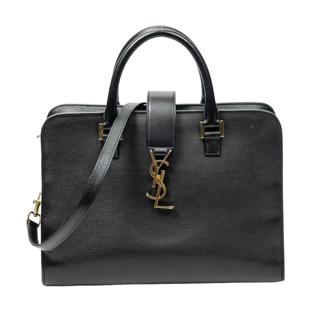 Yves Saint Laurent Yves Saint Laurent Black Calf Leather Monogram Cabas by The Solist | Image 1 Yves Saint Laurent Yves Saint Laurent Black Calf Leather Monogram Cabas by The Solist | Image 1