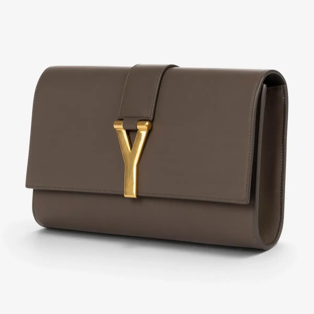 Yves Saint Laurent Yves Saint Laurent Classic Y Line Taupe Calf Leather Clutch by The Solist | Thumbnail 2 Yves Saint Laurent Yves Saint Laurent Classic Y Line Taupe Calf Leather Clutch by The Solist | Thumbnail 2