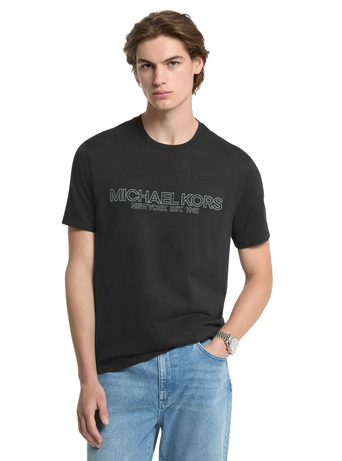 Logo Cotton T-Shirt in Black