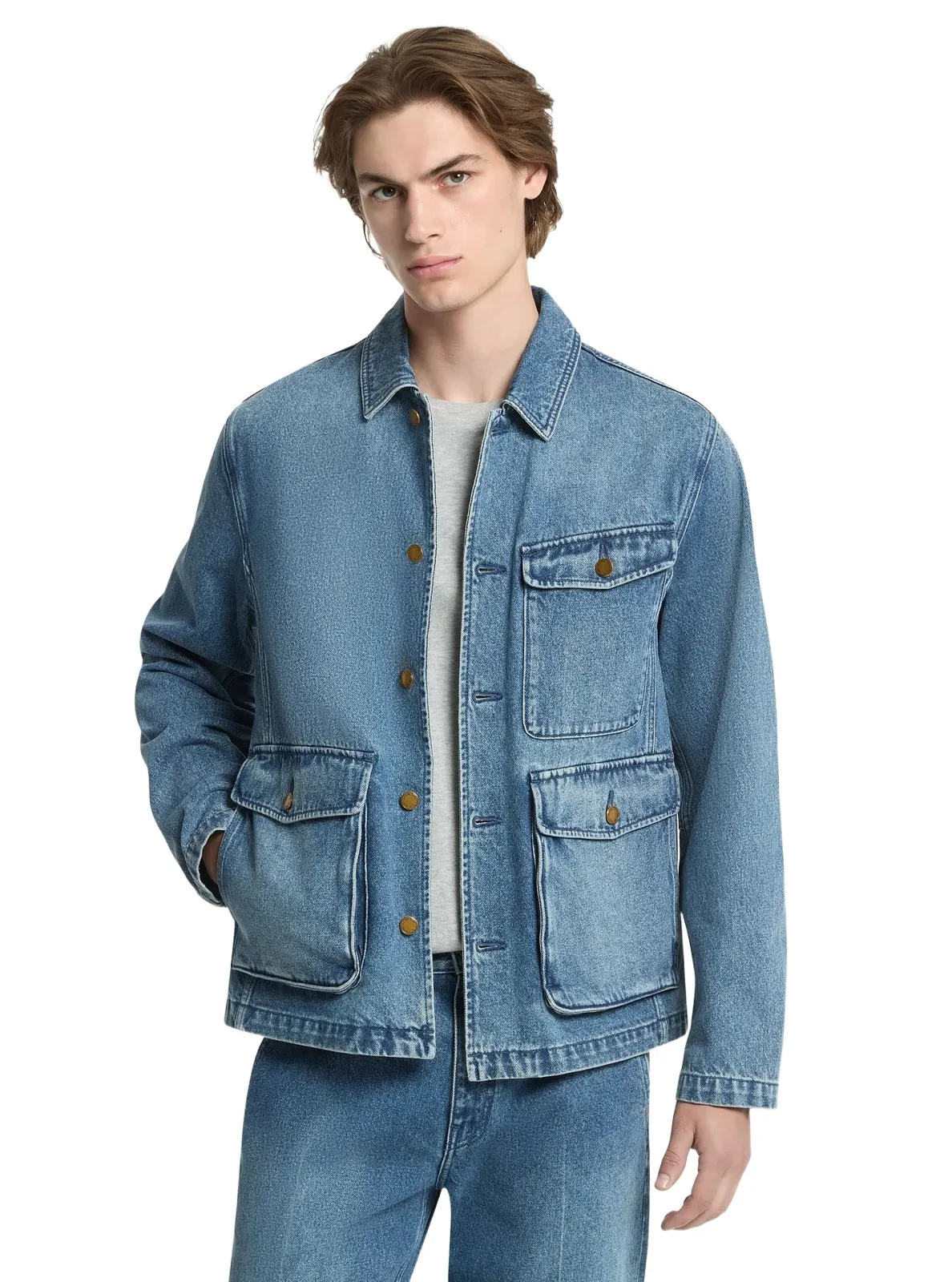 Denim Chore Jacket in Blue Denim Chore Jacket in Blue