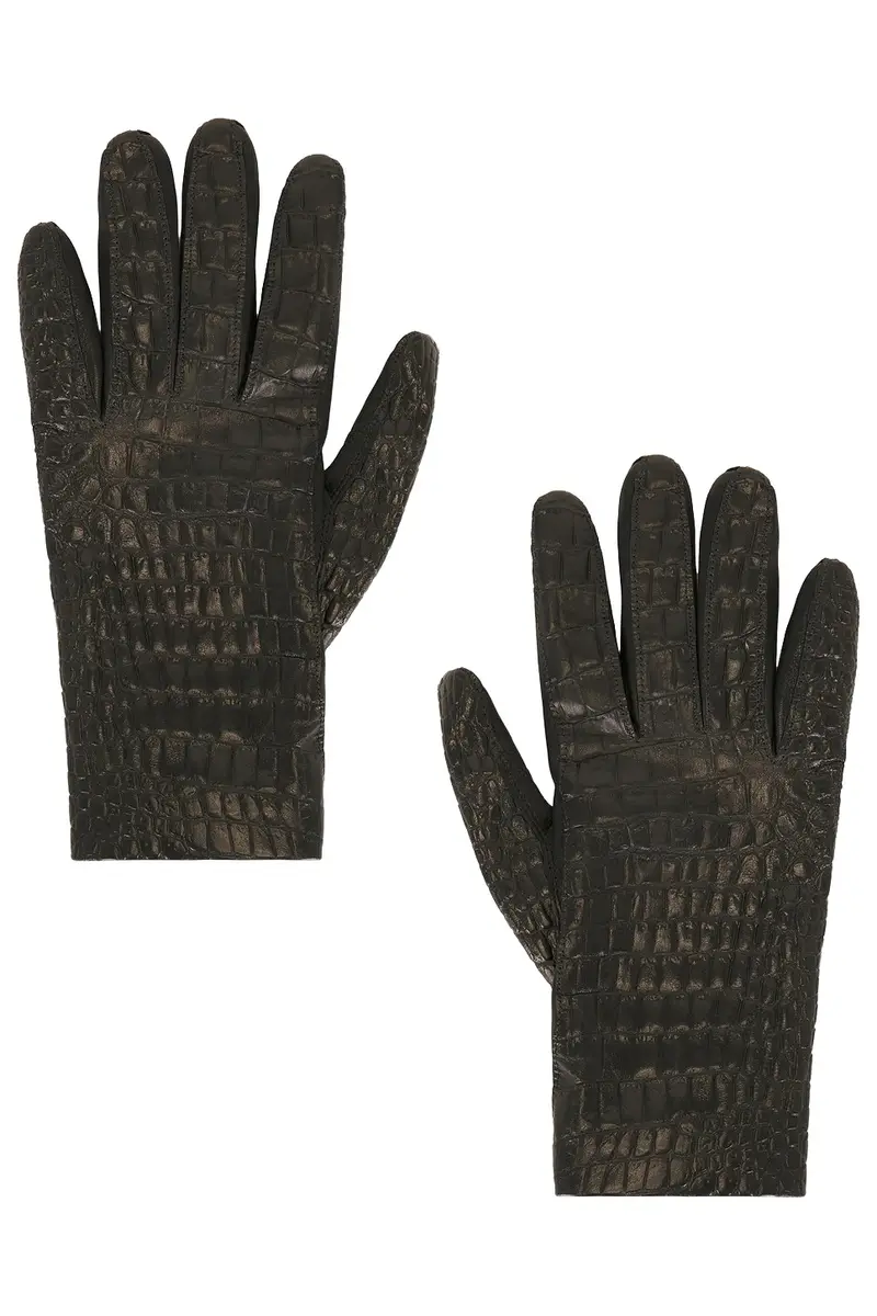 Leather Croco-Embossed Gloves Leather Croco-Embossed Gloves