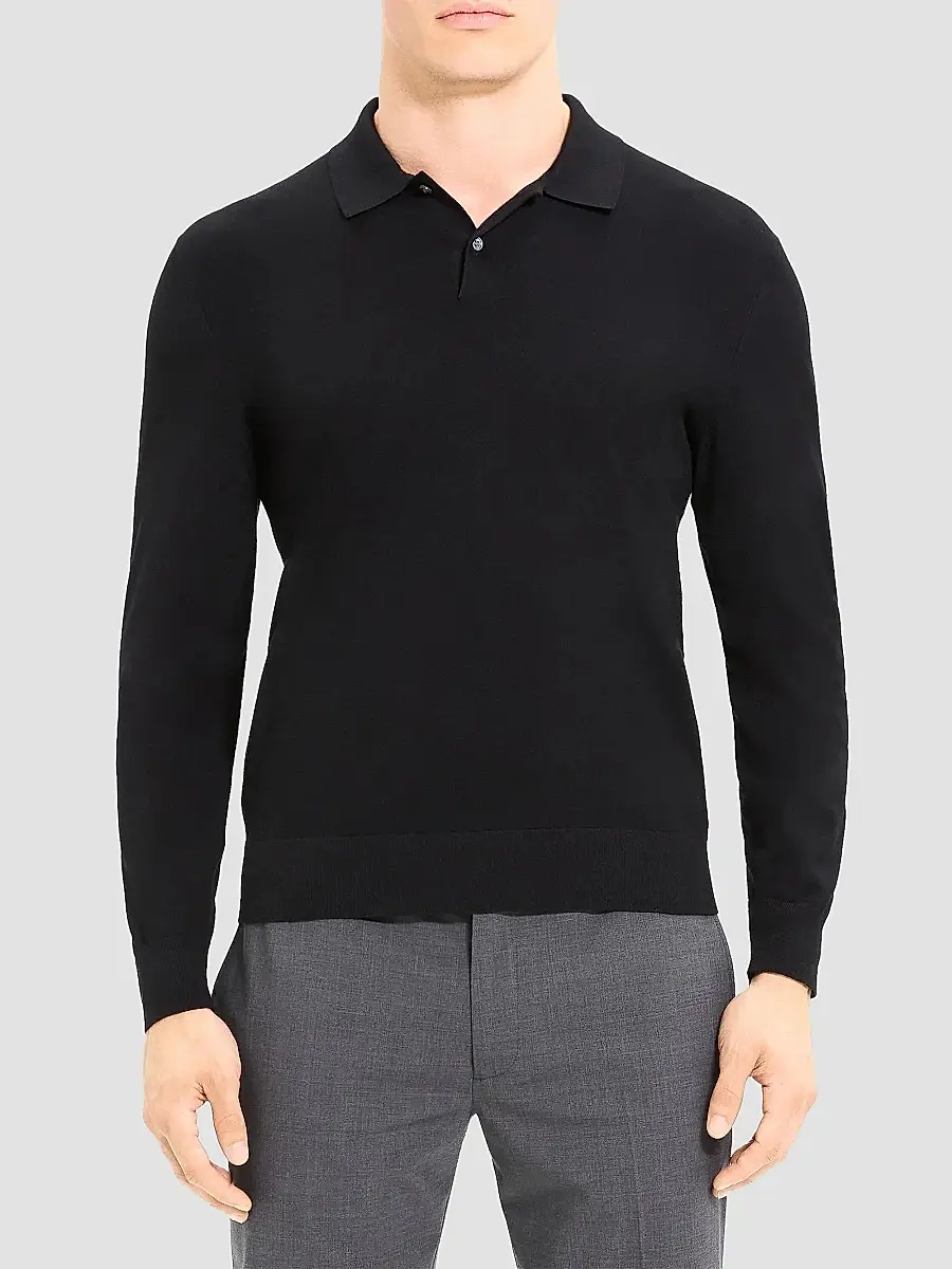Theory Men's Goris Lightweight Knit Polo Sweater | Thumbnail 2 Theory Men's Goris Lightweight Knit Polo Sweater | Thumbnail 2