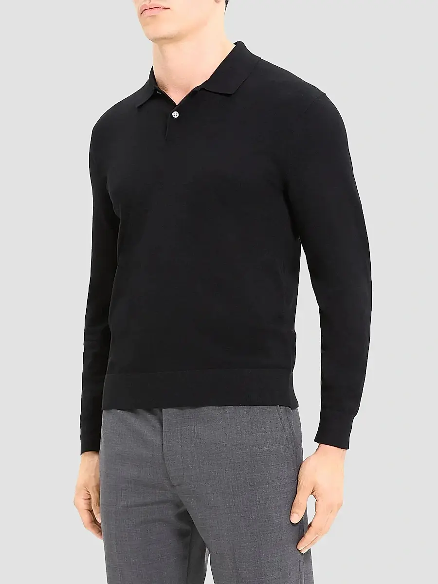 Theory Men's Goris Lightweight Knit Polo Sweater | Thumbnail 3 Theory Men's Goris Lightweight Knit Polo Sweater | Thumbnail 3