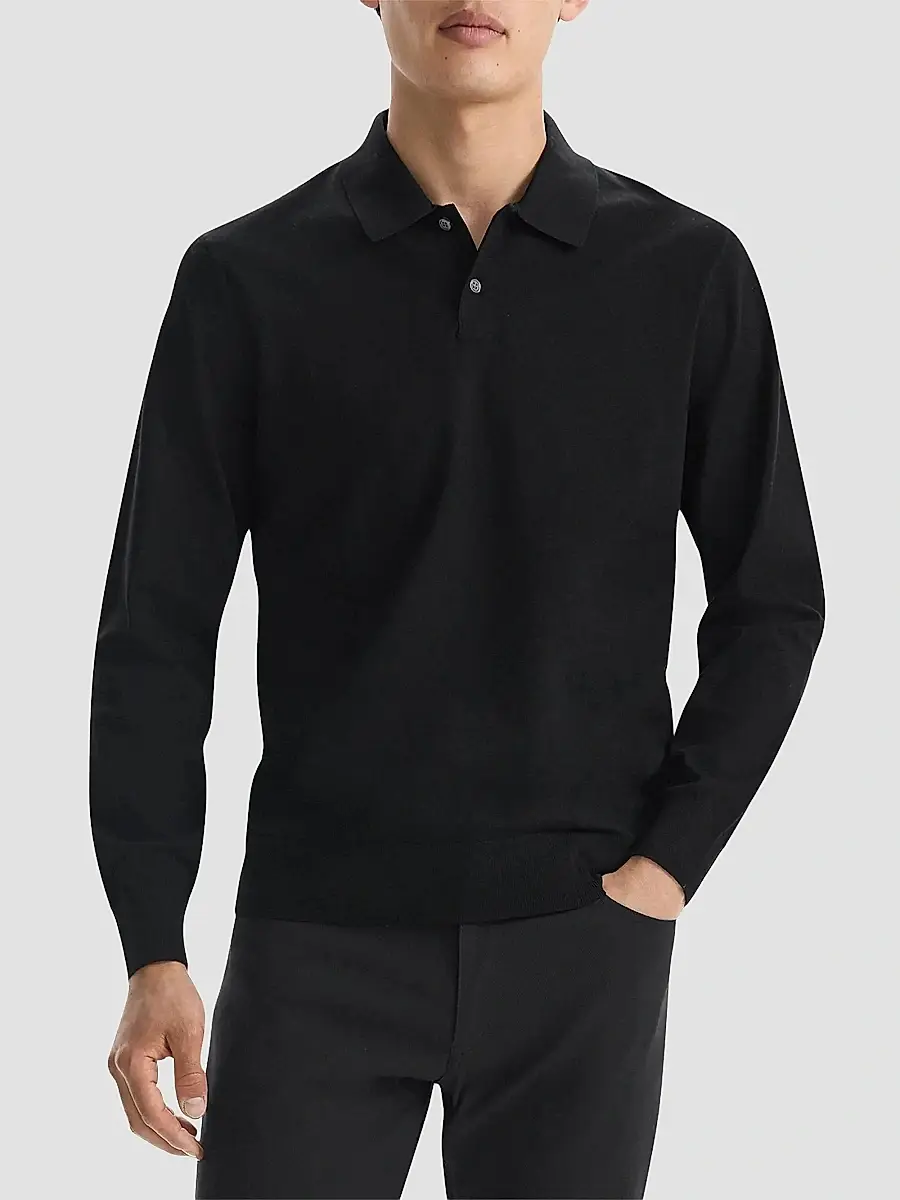 Theory Men's Goris Lightweight Knit Polo Sweater | Thumbnail 5 Theory Men's Goris Lightweight Knit Polo Sweater | Thumbnail 5