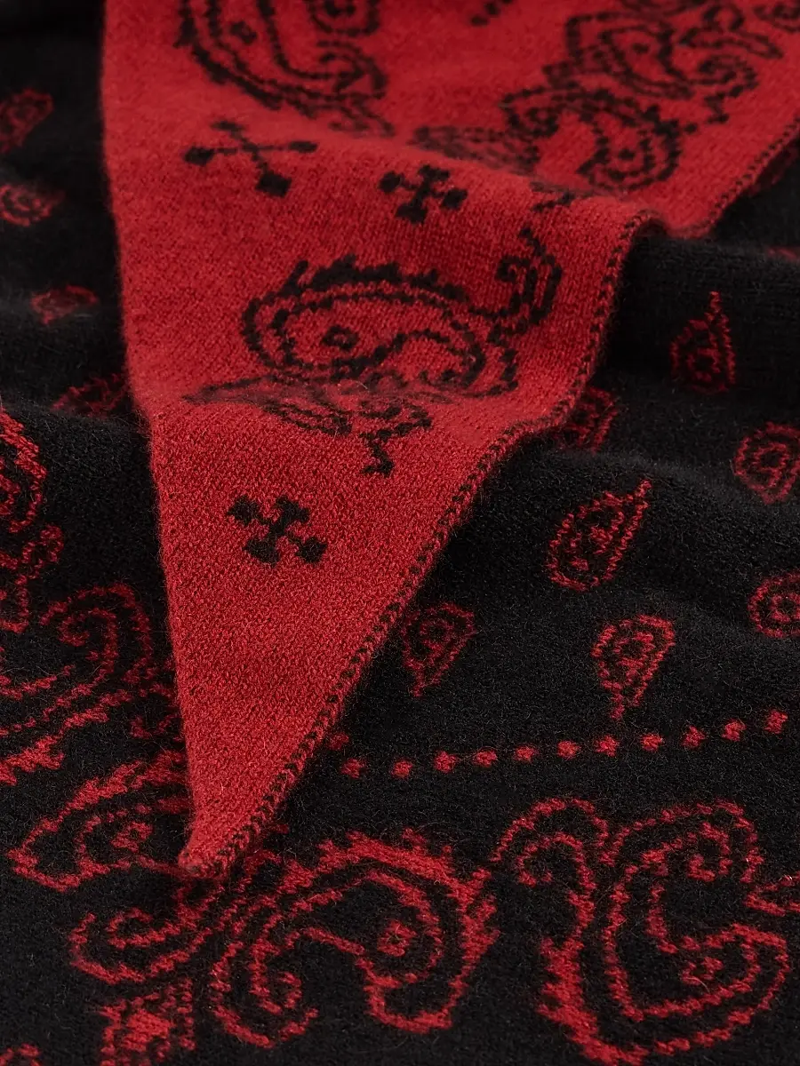Guest In Residence Women's Cashmere Paisley Triangle Bandana | Thumbnail 4 Guest In Residence Women's Cashmere Paisley Triangle Bandana | Thumbnail 4