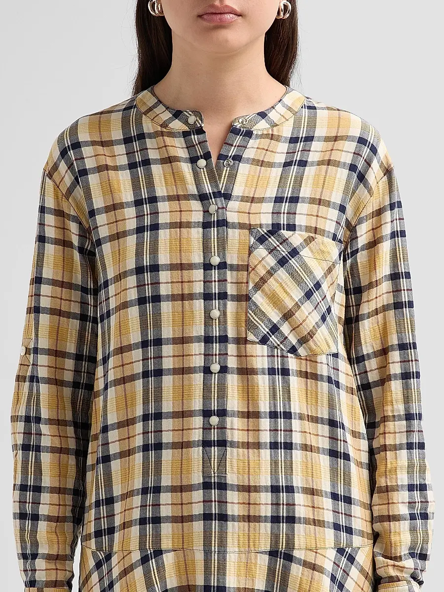 Veronica Beard Women's Corin Plaid Cotton-Blend Minidress | Thumbnail 5 Veronica Beard Women's Corin Plaid Cotton-Blend Minidress | Thumbnail 5