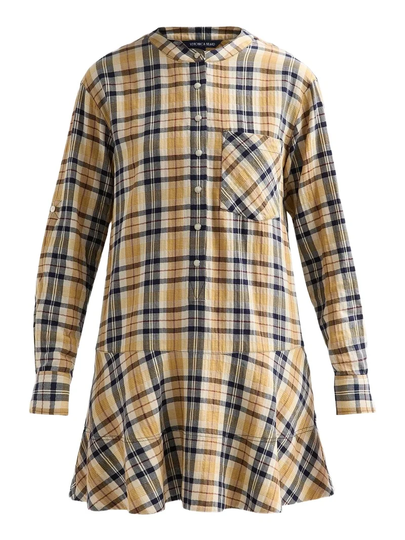 Women's Corin Plaid Cotton-Blend Minidress