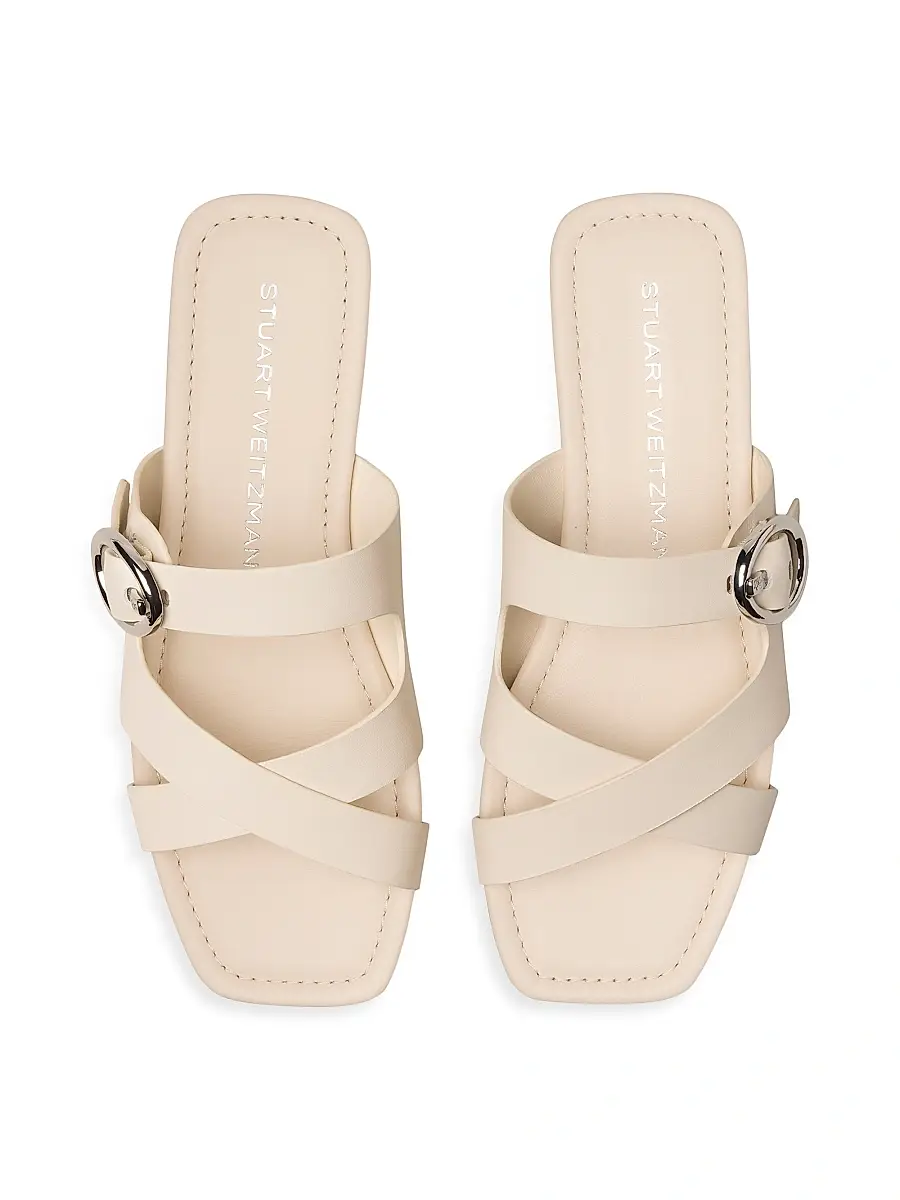 Stuart Weitzman Women's Villa Leather Sandals | Thumbnail 4