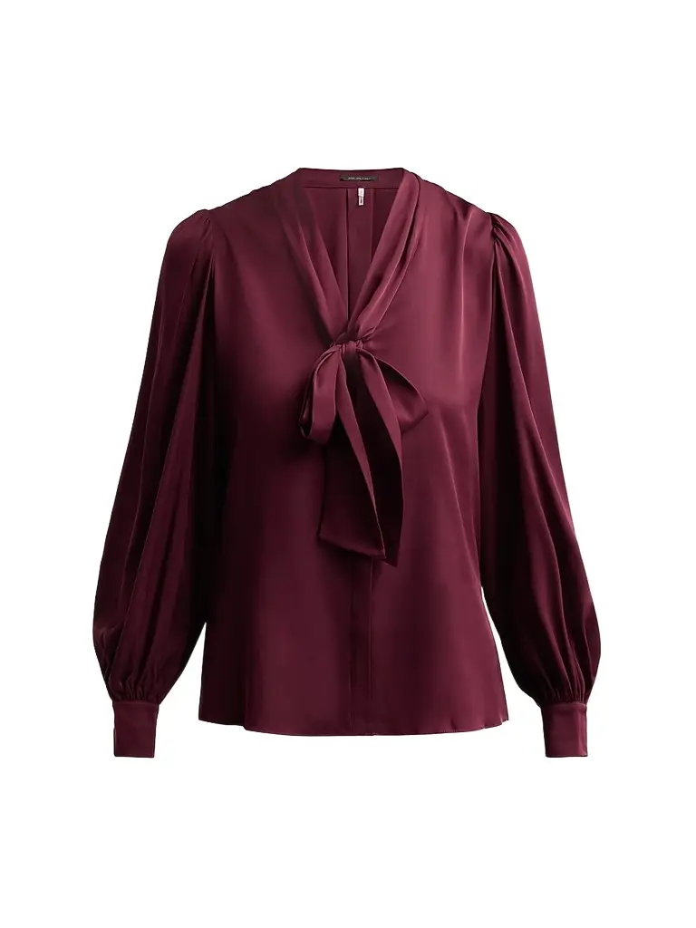 Kobi Halperin Women's Selena Stretch-Silk Tie-Front Blouse | Image 1 Kobi Halperin Women's Selena Stretch-Silk Tie-Front Blouse | Image 1