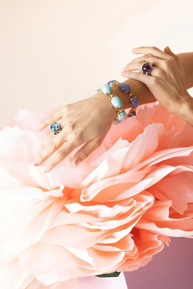 VERDURA Turquoise Pebble Rope Bracelet | Thumbnail 2 VERDURA Turquoise Pebble Rope Bracelet | Thumbnail 2