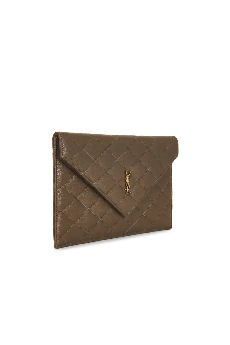 Saint Laurent Grain De Poudre Matelasse Pouch | Thumbnail 4 Saint Laurent Grain De Poudre Matelasse Pouch | Thumbnail 4