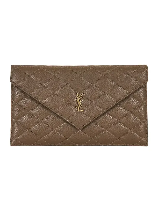 Saint Laurent Grain De Poudre Matelasse Pouch