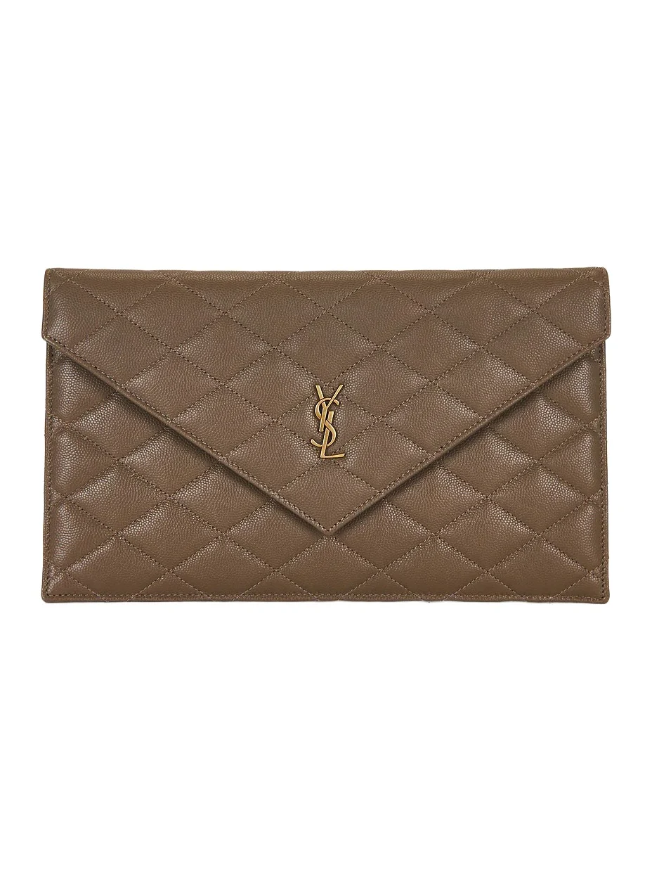 Saint Laurent Grain De Poudre Matelasse Pouch