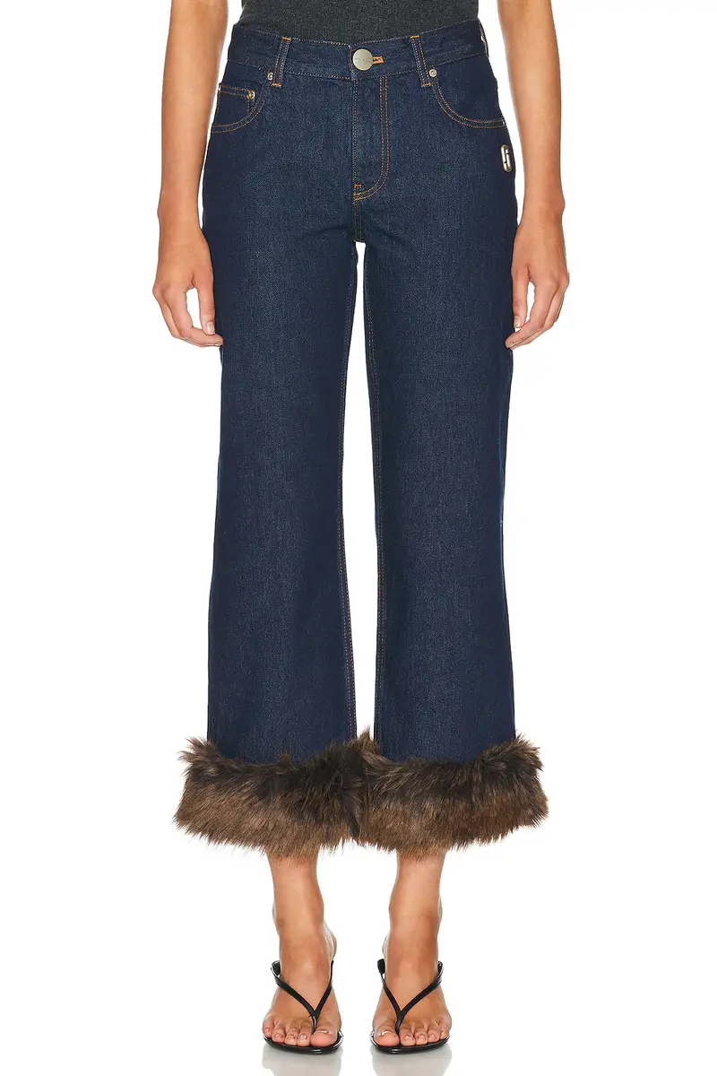 Marc Jacobs Faux Fur Cropped Jean | Thumbnail 2