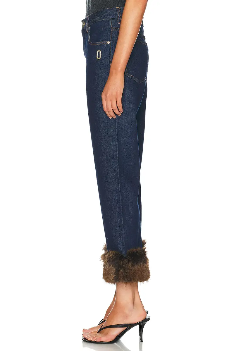 Marc Jacobs Faux Fur Cropped Jean | Thumbnail 4