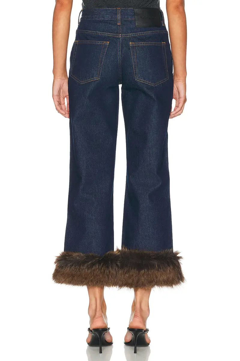 Marc Jacobs Faux Fur Cropped Jean | Thumbnail 5
