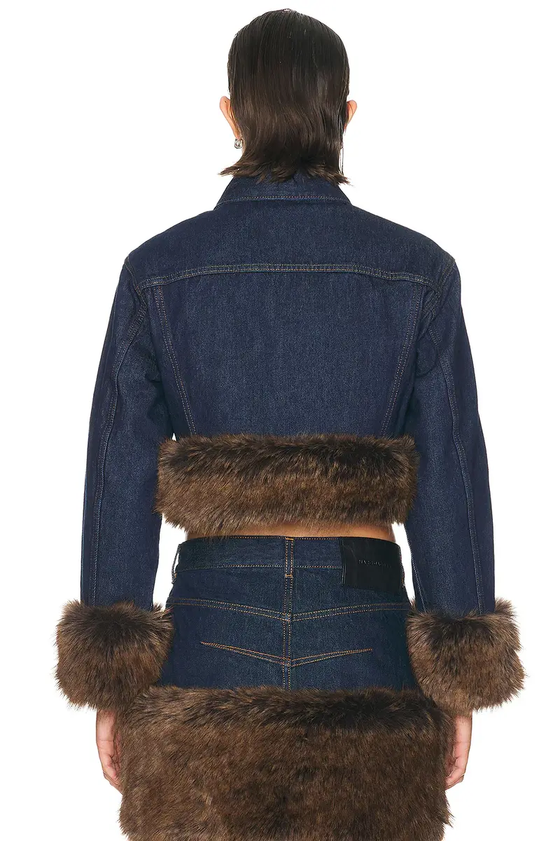 Marc Jacobs Faux Fur Shrunken Trucker | Thumbnail 3 Marc Jacobs Faux Fur Shrunken Trucker | Thumbnail 3