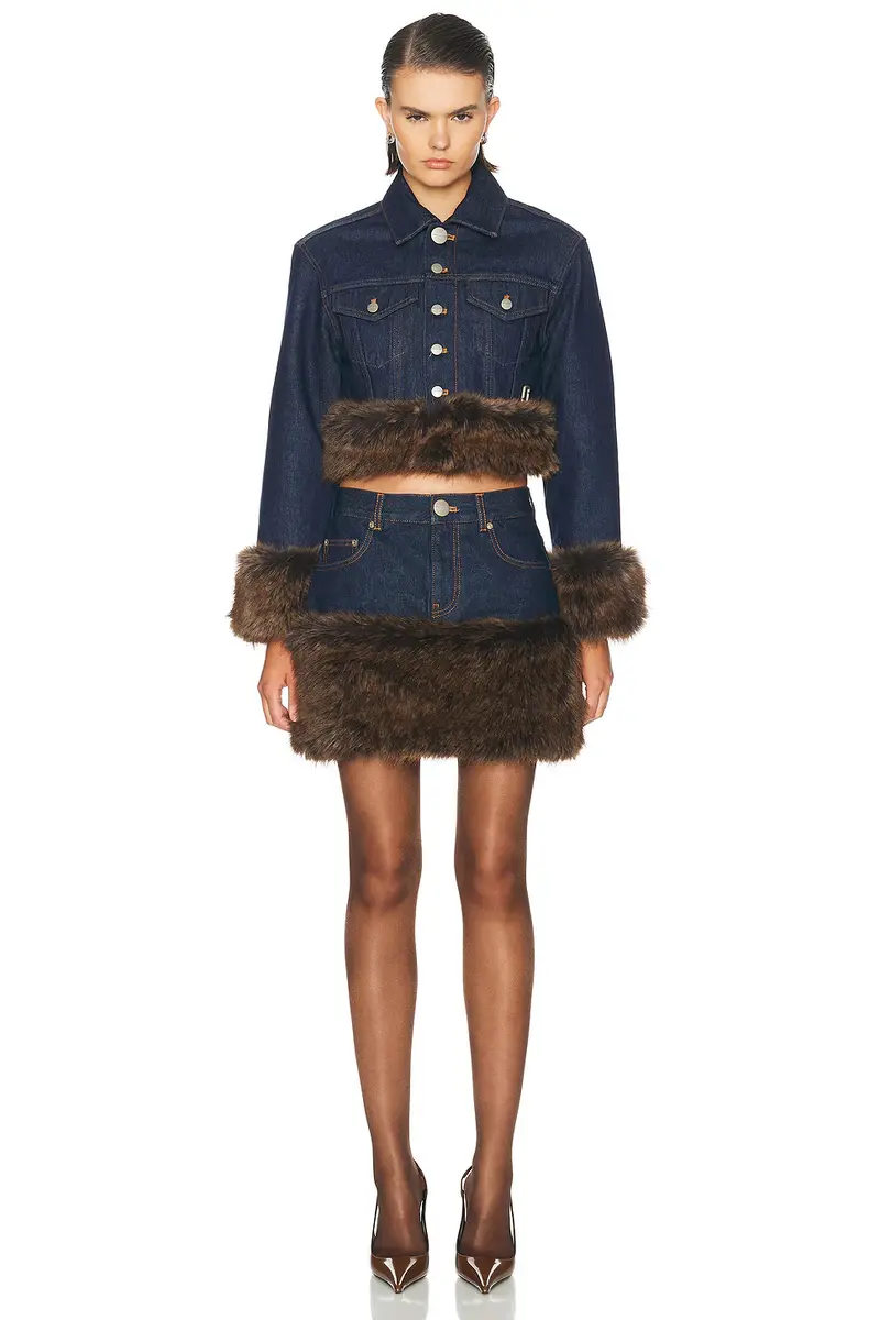 Marc Jacobs Faux Fur Shrunken Trucker | Thumbnail 4 Marc Jacobs Faux Fur Shrunken Trucker | Thumbnail 4