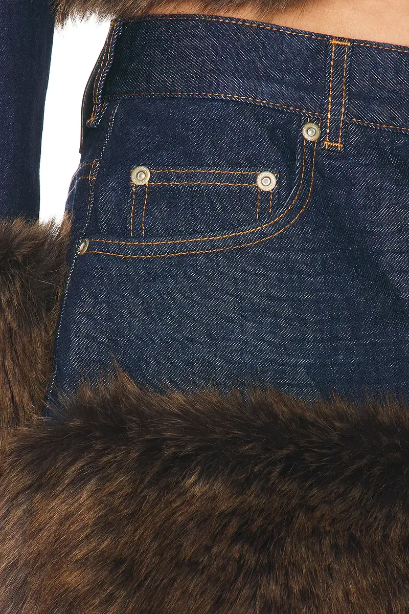 Marc Jacobs Faux Fur Denim Mini Skirt | Thumbnail 6 Marc Jacobs Faux Fur Denim Mini Skirt | Thumbnail 6