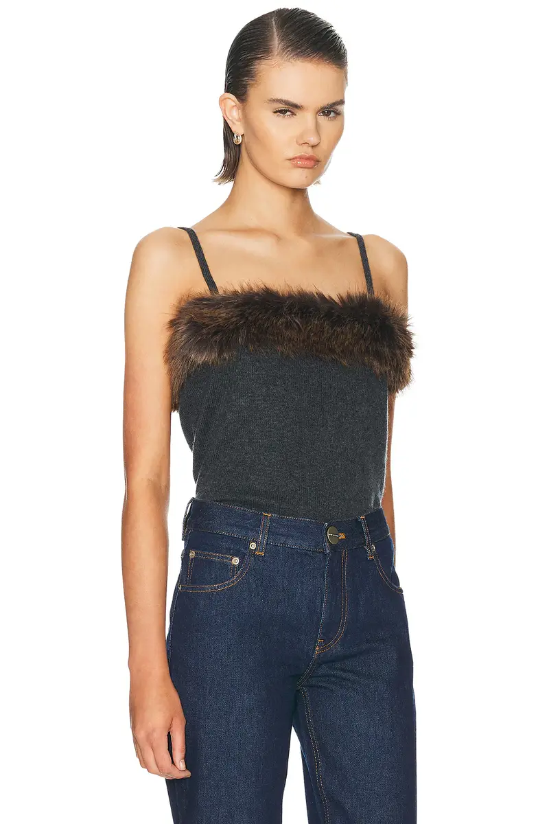 Marc Jacobs Faux Fur Lined Tank Top | Thumbnail 2 Marc Jacobs Faux Fur Lined Tank Top | Thumbnail 2