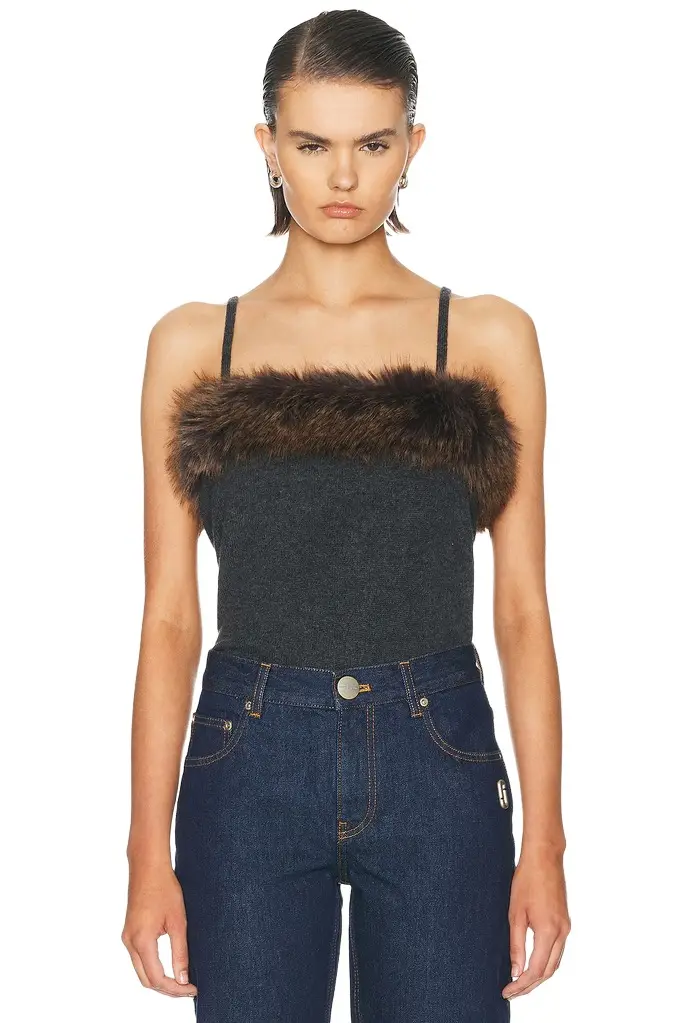 Faux Fur Lined Tank Top Faux Fur Lined Tank Top
