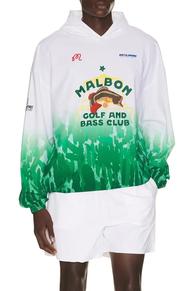 Malbon x Golf & Bass Club Sponsors Pullover Hoodie | Image 1 Malbon x Golf & Bass Club Sponsors Pullover Hoodie | Image 1