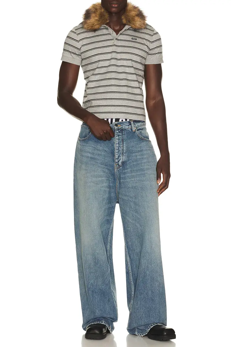 Vetements Fitted Polo With Detachable Fur Collar | Thumbnail 4