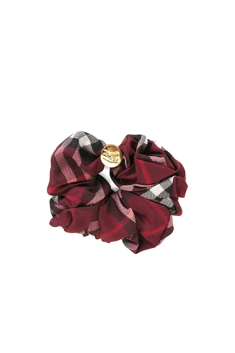 Burberry Silk Check Scrunchie | Image 1 Burberry Silk Check Scrunchie | Image 1
