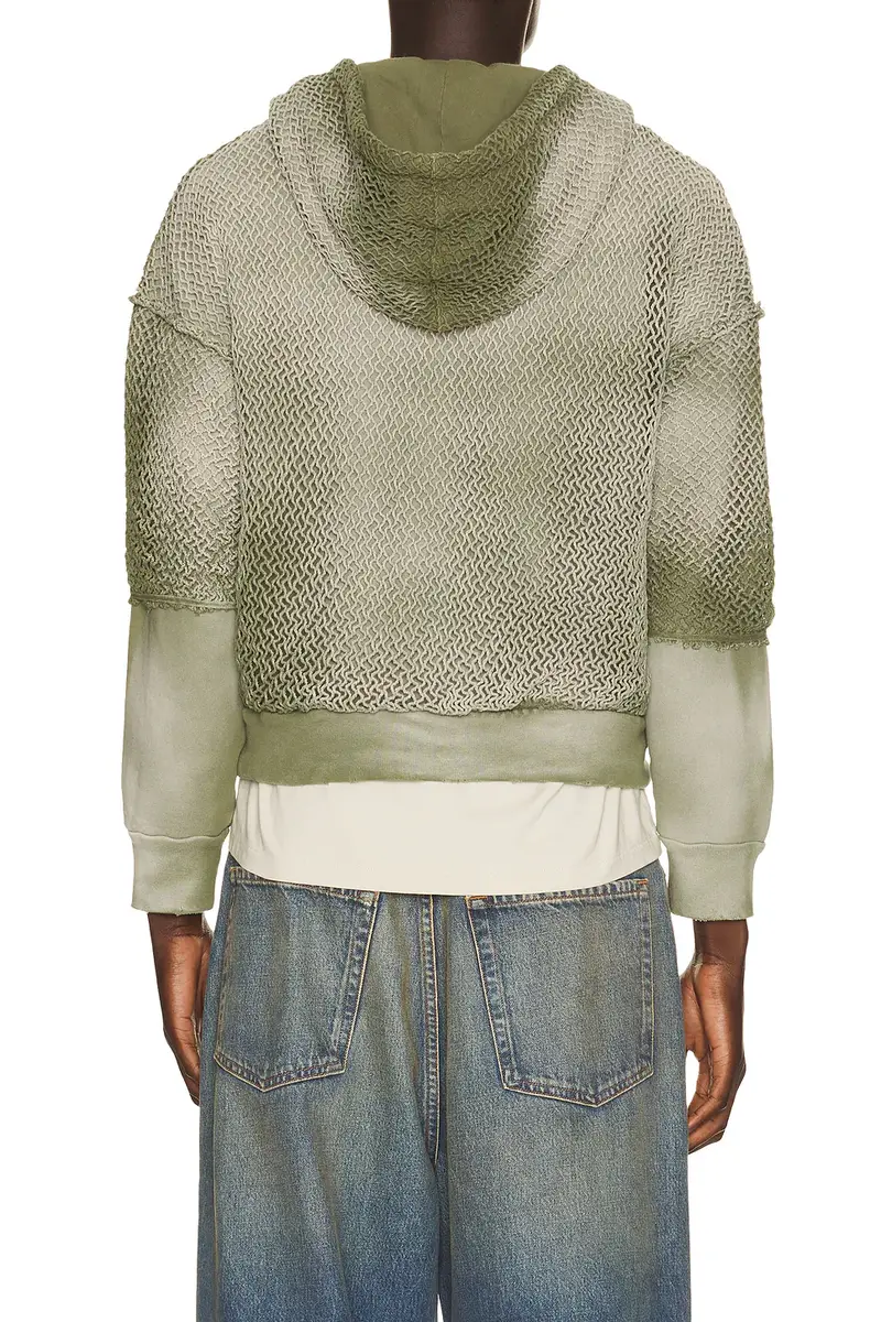 Strike Oil Double Sleeve Net Zip Hoodie | Thumbnail 2 Strike Oil Double Sleeve Net Zip Hoodie | Thumbnail 2