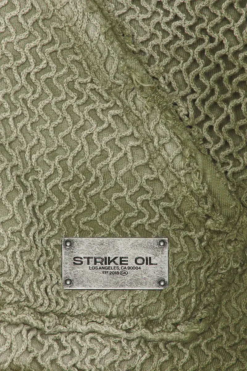 Strike Oil Double Sleeve Net Zip Hoodie | Thumbnail 5 Strike Oil Double Sleeve Net Zip Hoodie | Thumbnail 5