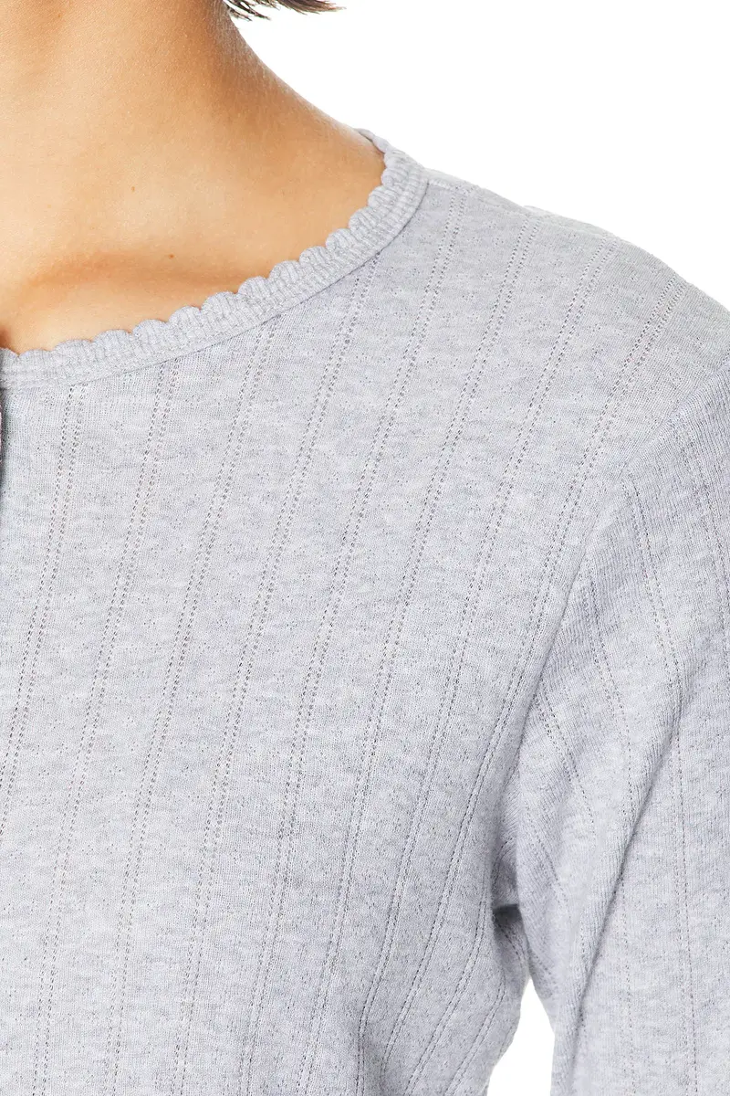 LESET Pointelle Classic Cardigan | Thumbnail 5 LESET Pointelle Classic Cardigan | Thumbnail 5
