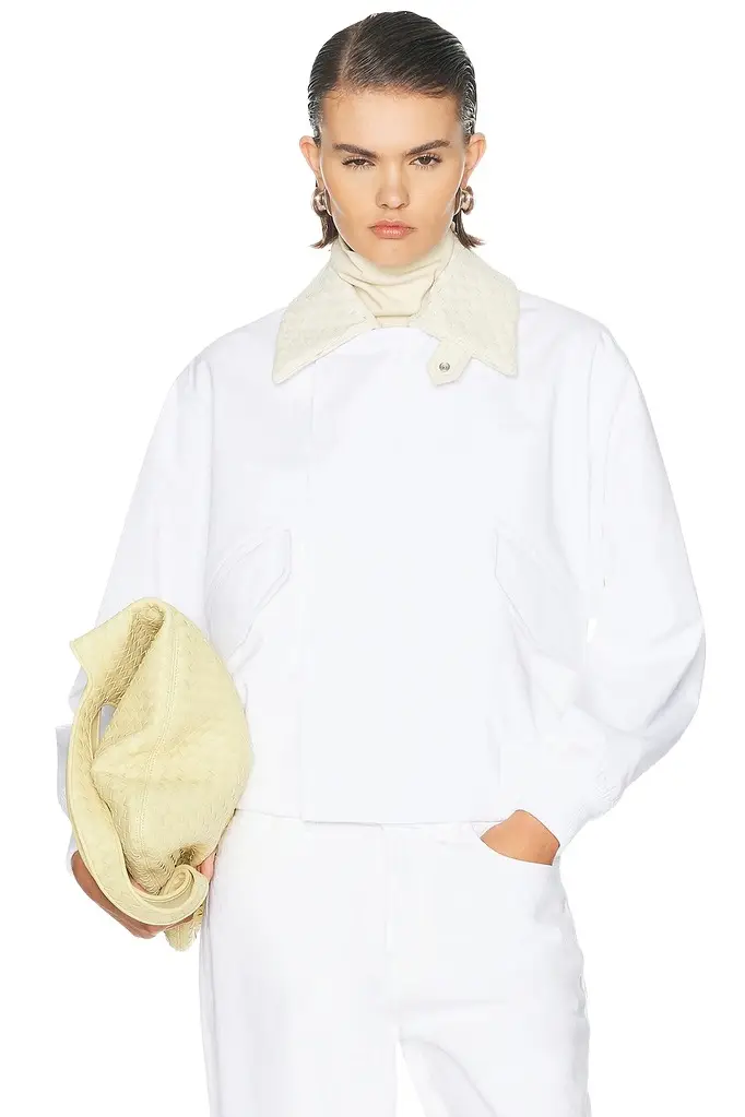 Bottega Veneta Cotton Bomber Jacket | Image 1 Bottega Veneta Cotton Bomber Jacket | Image 1