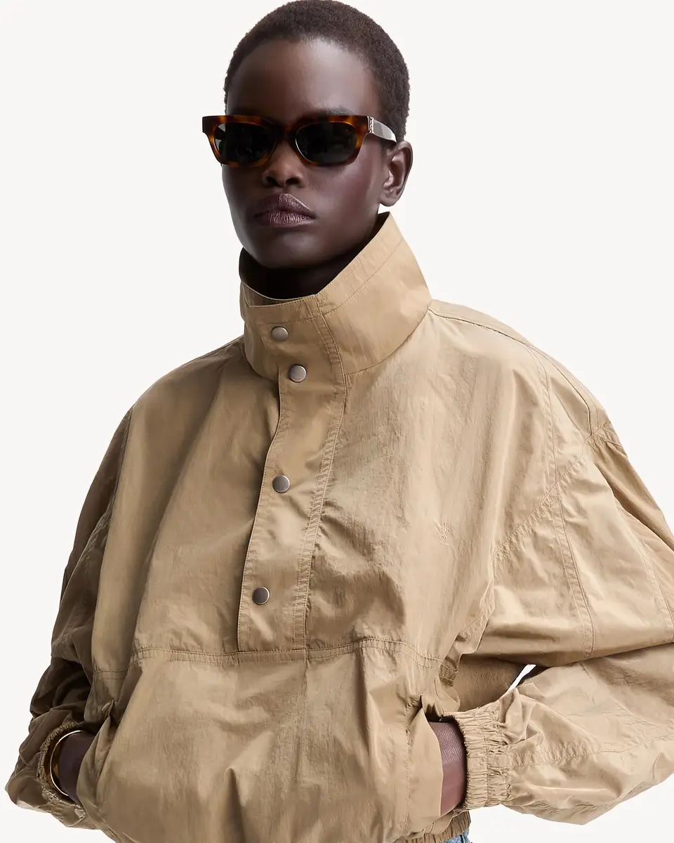 Yves Saint Laurent CASSANDRE windbreaker in crinkled | Thumbnail 2 Yves Saint Laurent CASSANDRE windbreaker in crinkled | Thumbnail 2