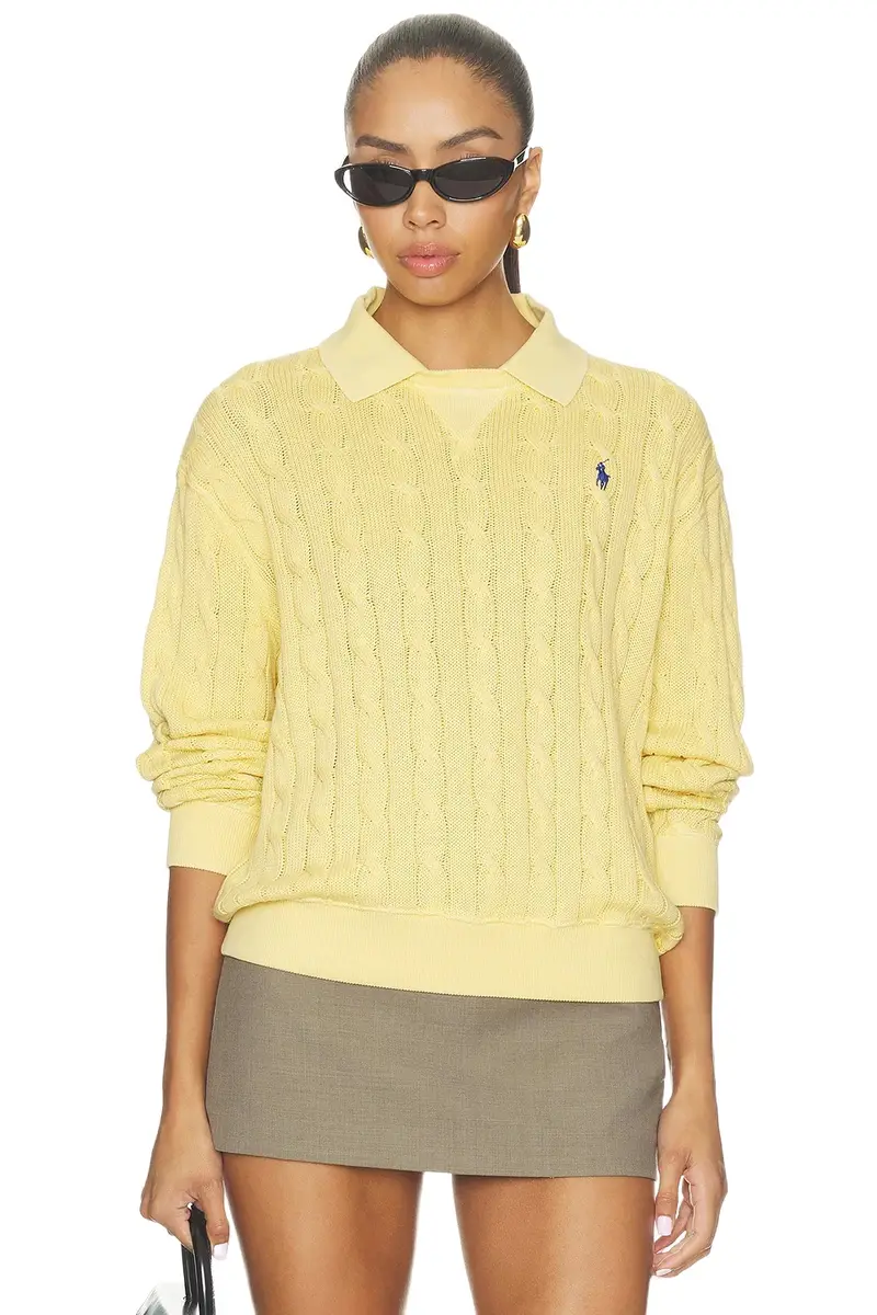Cotton Long Sleeve Polo Knit Collar Polo Cotton Long Sleeve Polo Knit Collar Polo