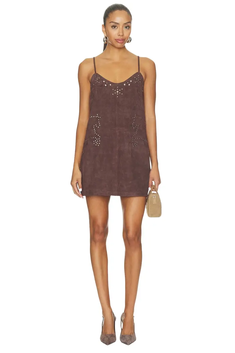 Understated Leather Saddle Up Slip Dress