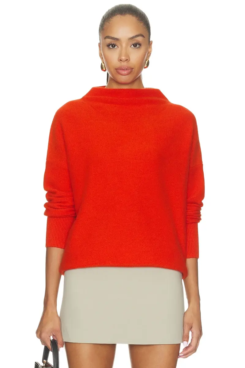 Vince Boiled Funnel Neck Pullover Sweater