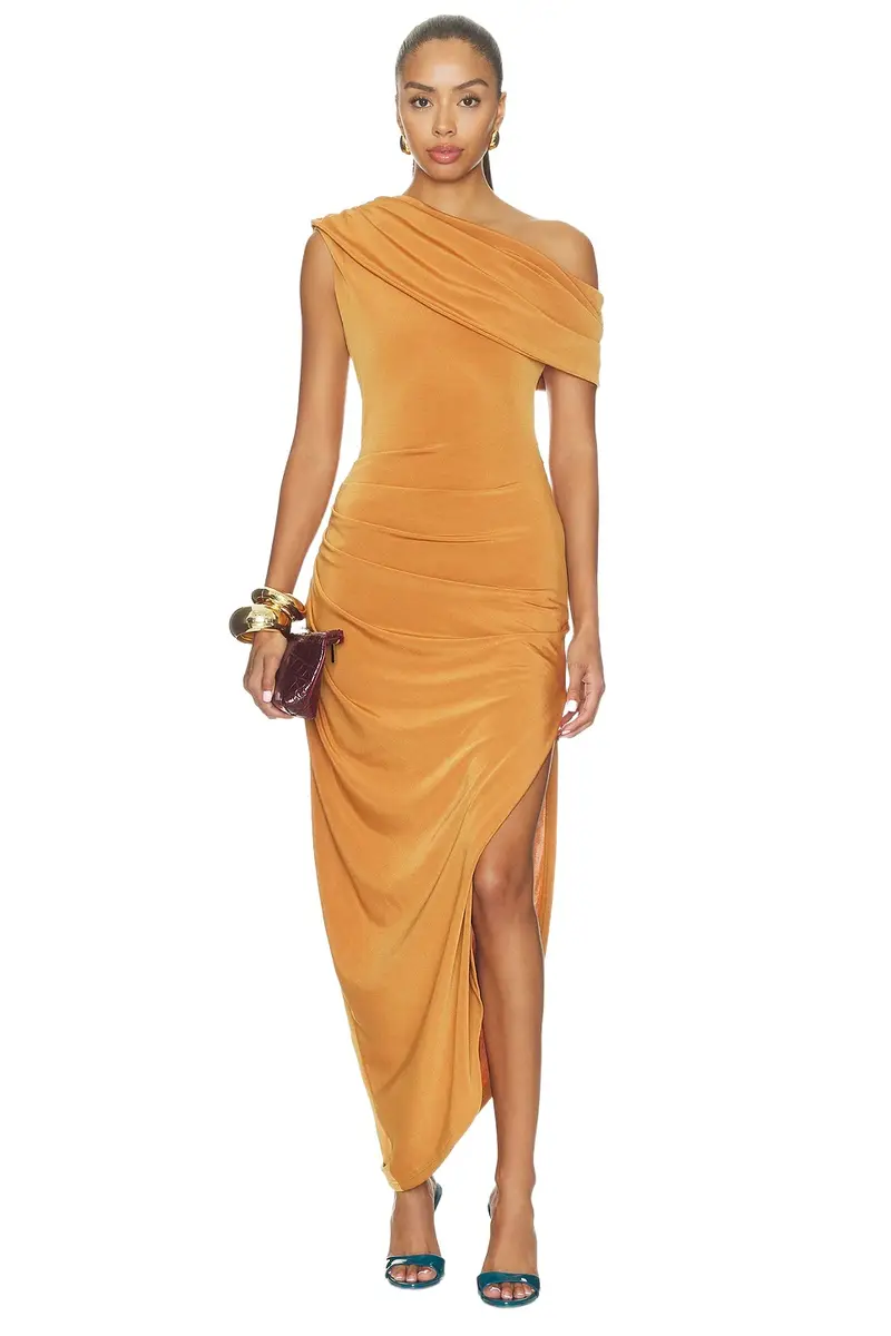 Roya Asymmetric Maxi Dress