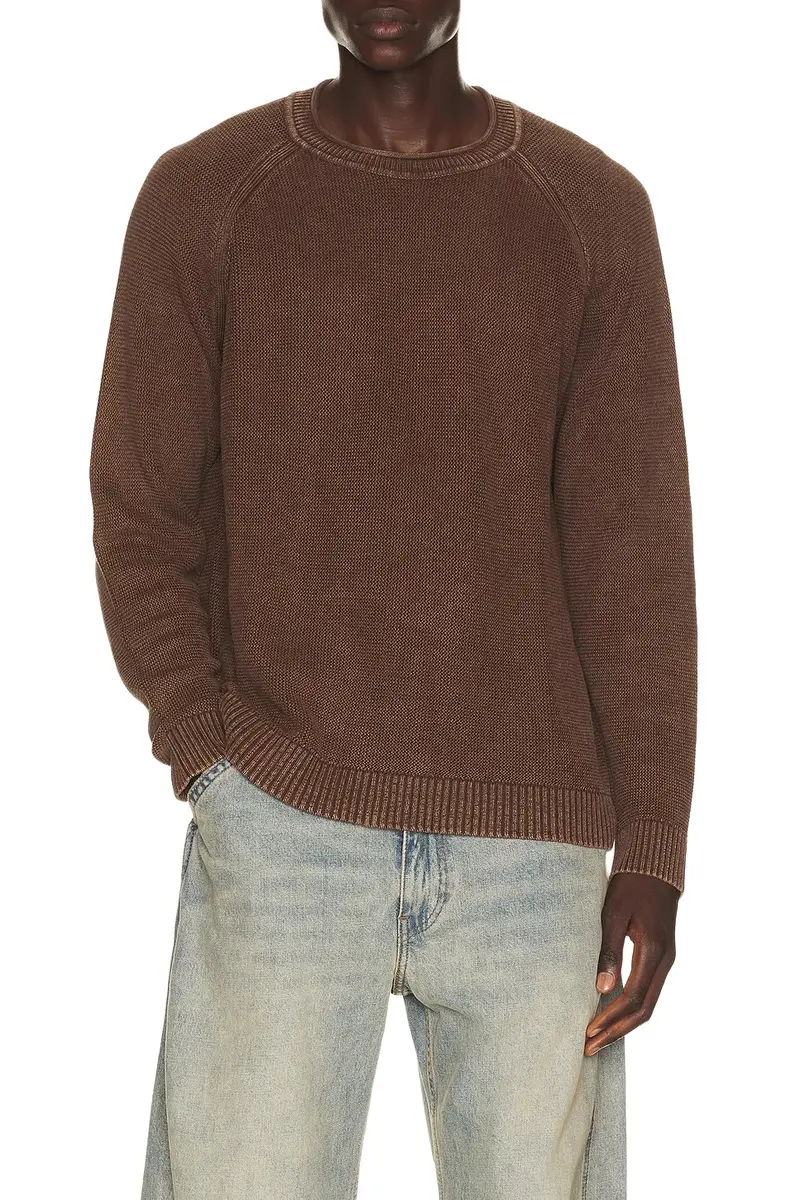 Garment Dye Roll Neck Sweater