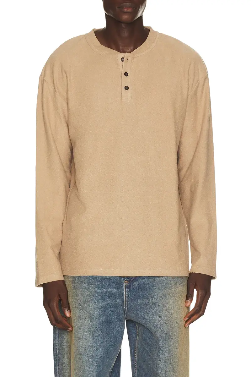 Rhythm Vintage Terry Long Sleeve Henley