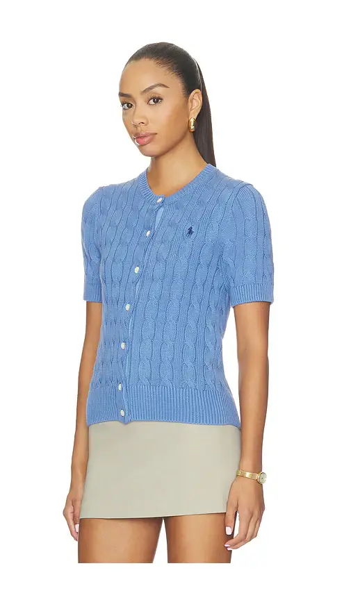 Polo Ralph Lauren Short Sleeve Crew Neck Cardigan | Thumbnail 2 Polo Ralph Lauren Short Sleeve Crew Neck Cardigan | Thumbnail 2