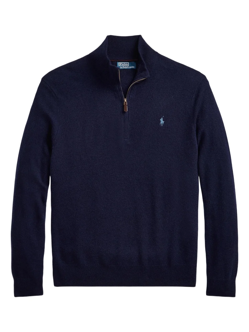 Men's Logo Wool Quarter-Zip Sweater Men's Logo Wool Quarter-Zip Sweater