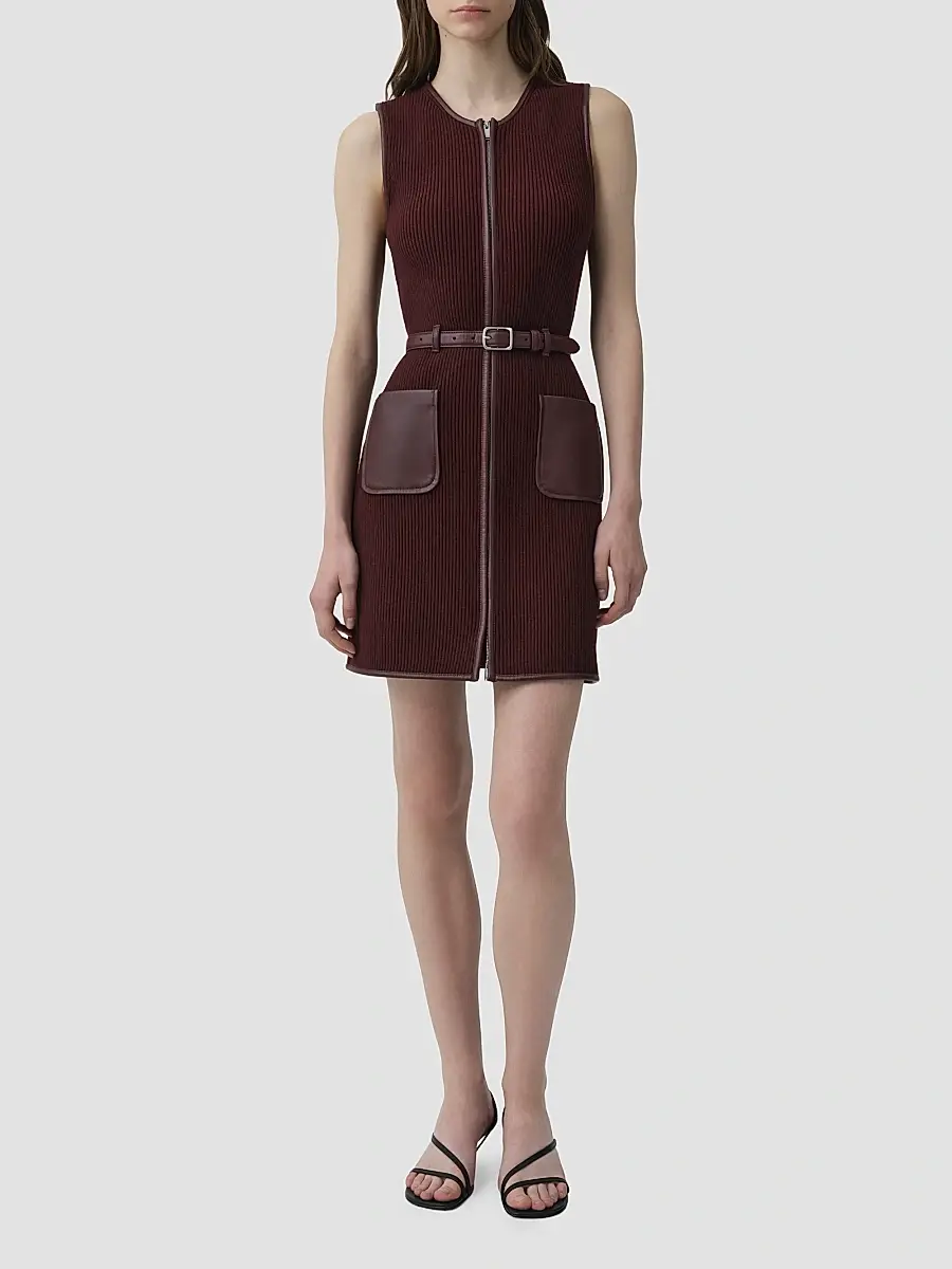 Simkhai Women's Viretta Rib-Knit Mini Dress | Thumbnail 2