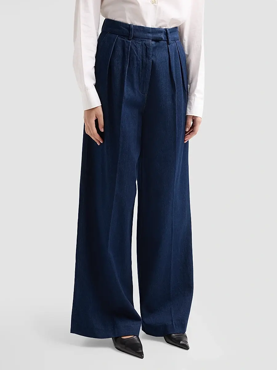 Anine Bing Women's Lou Denim Wide-Leg Jeans | Thumbnail 4 Anine Bing Women's Lou Denim Wide-Leg Jeans | Thumbnail 4