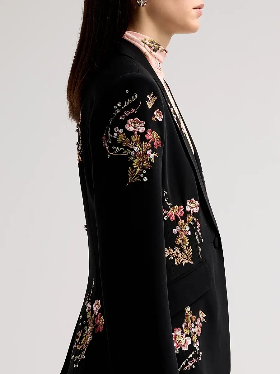 Cinq à Sept Women's Loveletter Floral Embroidered Blazer | Thumbnail 5 Cinq à Sept Women's Loveletter Floral Embroidered Blazer | Thumbnail 5