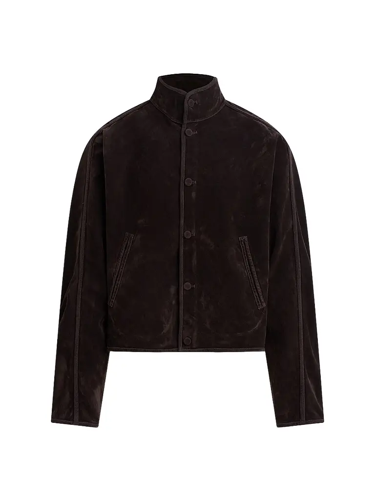 Hudson Jeans Men's Faux-Suede Jacket - Dark Brown - Size XXL | Image 1 Hudson Jeans Men's Faux-Suede Jacket - Dark Brown - Size XXL | Image 1